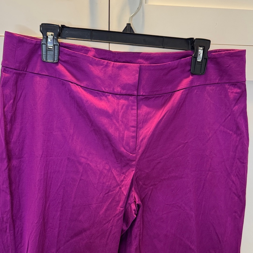 Ann Taylor Vibrant Purple Cropped Pants Size: 12 - Picture 2 of 6